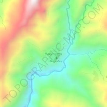 Mapenduma topographic map, elevation, terrain
