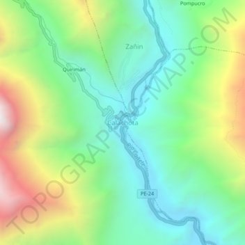 Calachota topographic map, elevation, terrain