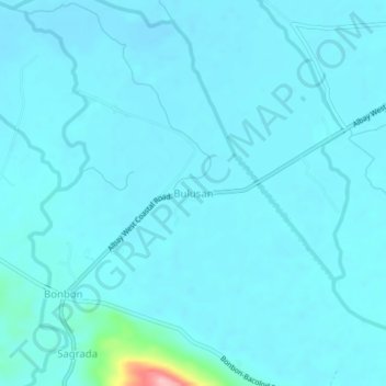 Bulusan topographic map, elevation, terrain