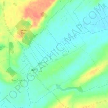 Mealrigg topographic map, elevation, terrain