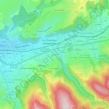 La Cotille topographic map, elevation, terrain