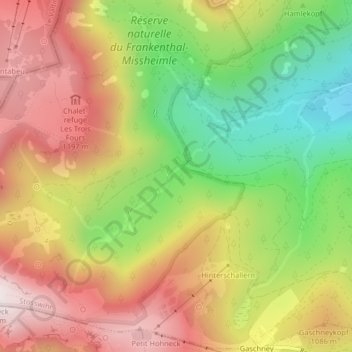 Stolz-Ablass topographic map, elevation, terrain