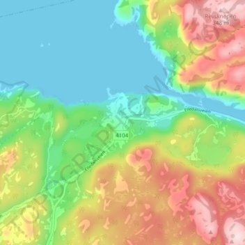 Elle topographic map, elevation, terrain