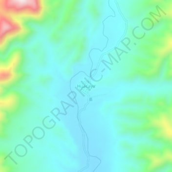 Huacaya topographic map, elevation, terrain