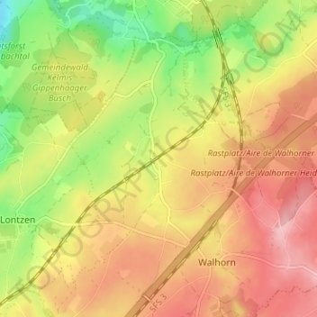 Astenet topographic map, elevation, terrain