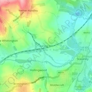 Barrow Hill topographic map, elevation, terrain