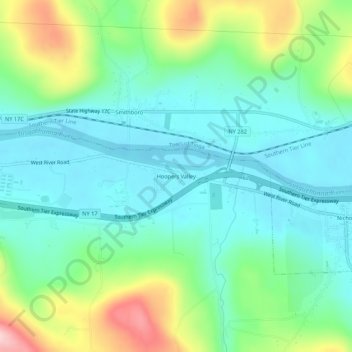 Hoopers Valley topographic map, elevation, terrain