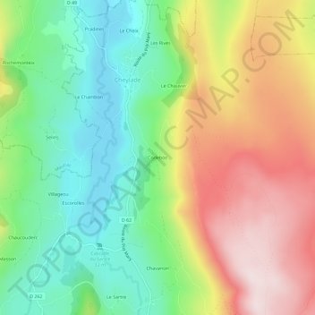 Codebos topographic map, elevation, terrain