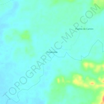 Esmeralda topographic map, elevation, terrain