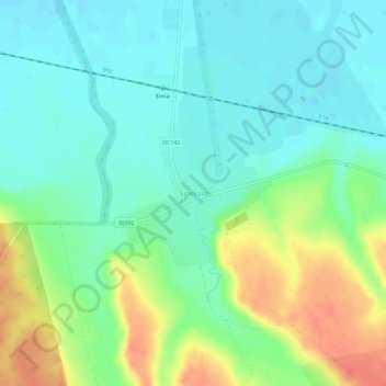 Sinersig topographic map, elevation, terrain