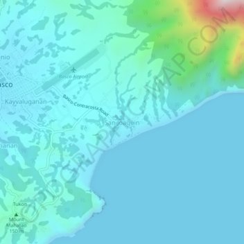 San Joaquin topographic map, elevation, terrain
