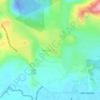 Swarga Bara topographic map, elevation, terrain