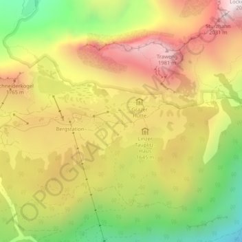 Tauplitzalm topographic map, elevation, terrain