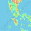Batangas topographic map, elevation, terrain