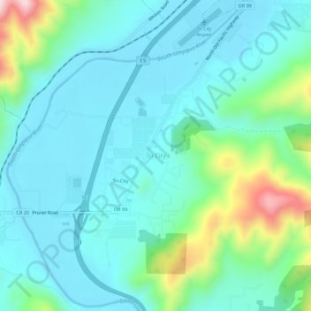 Tri City topographic map, elevation, terrain
