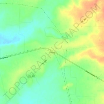 Crews topographic map, elevation, terrain
