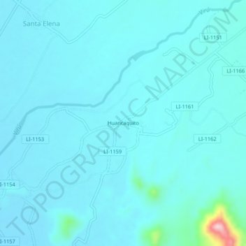 Huancaquito topographic map, elevation, terrain