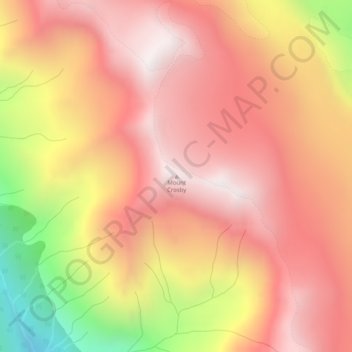 Mount Crosby topographic map, elevation, terrain