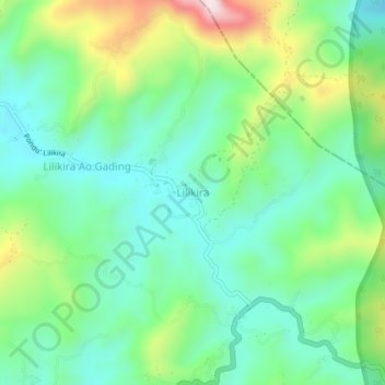 Lilikira topographic map, elevation, terrain