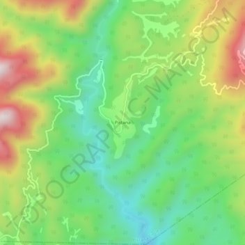 Pistana topographic map, elevation, terrain