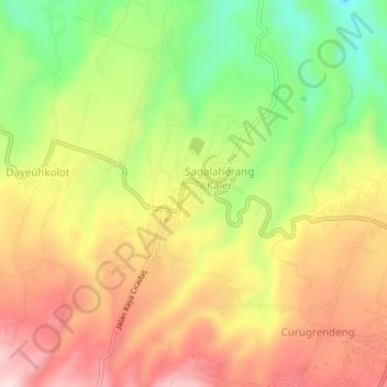 Sagalaherang topographic map, elevation, terrain