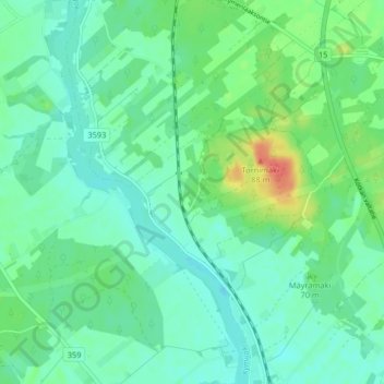 Allinkulma topographic map, elevation, terrain