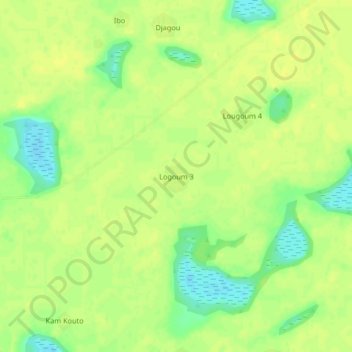 Djagou topographic map, elevation, terrain