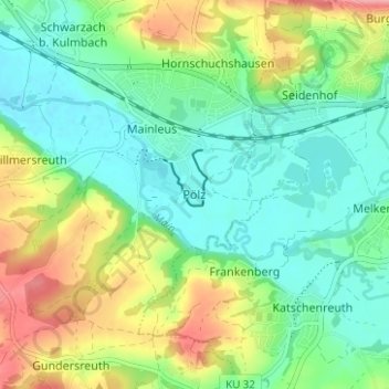 Pölz topographic map, elevation, terrain