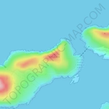 Knockaree topographic map, elevation, terrain