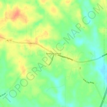 Reddock Springs topographic map, elevation, terrain