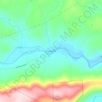 Franklindale topographic map, elevation, terrain