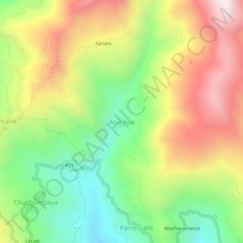 Apa Apa topographic map, elevation, terrain