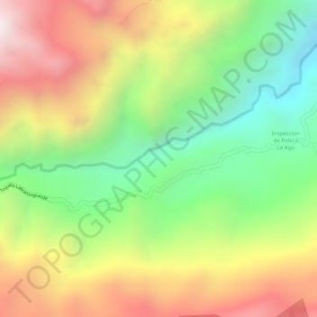 Cocuy topographic map, elevation, terrain