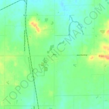 Akin topographic map, elevation, terrain