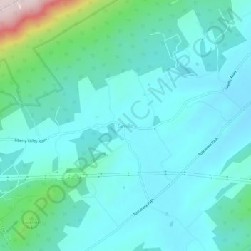 Saville topographic map, elevation, terrain