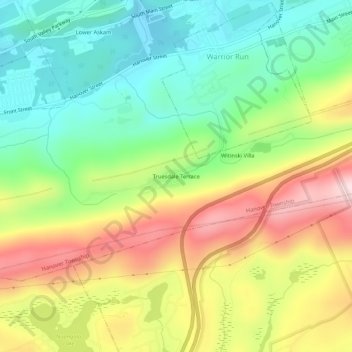 Truesdale Terrace topographic map, elevation, terrain