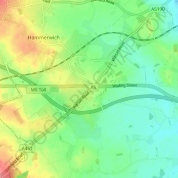 Muckley Corner topographic map, elevation, terrain