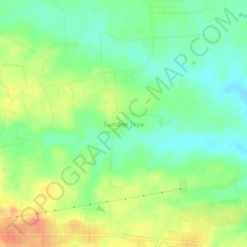 Sumber Jaya topographic map, elevation, terrain