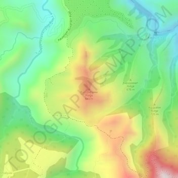 Panimahawa Ridge topographic map, elevation, terrain