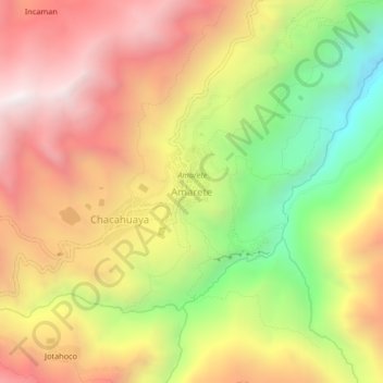 Amarete topographic map, elevation, terrain