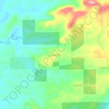 Lapinig topographic map, elevation, terrain