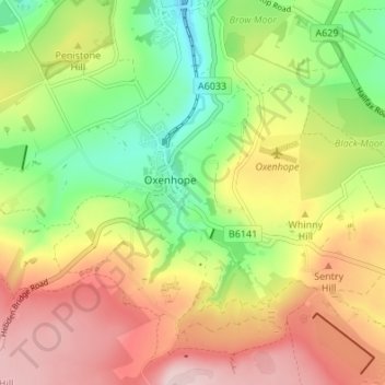 Lower Town topographic map, elevation, terrain