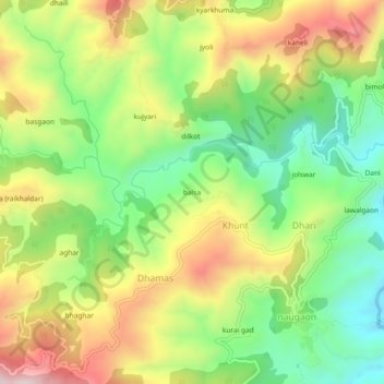 balsa topographic map, elevation, terrain