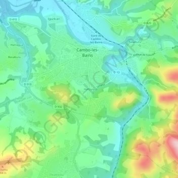 Haltzuia topographic map, elevation, terrain