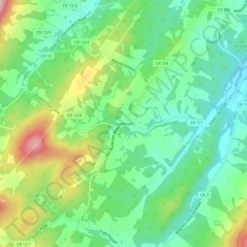Ruckman topographic map, elevation, terrain
