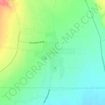 San Carlos topographic map, elevation, terrain