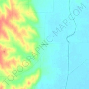 Anderson topographic map, elevation, terrain