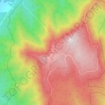 Skyland topographic map, elevation, terrain