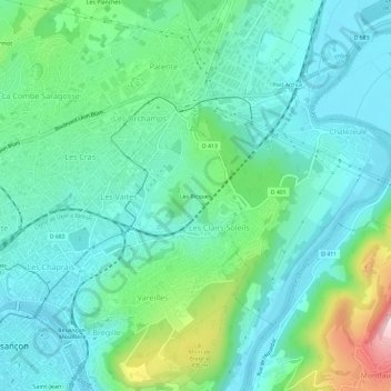 Les Bicquey topographic map, elevation, terrain