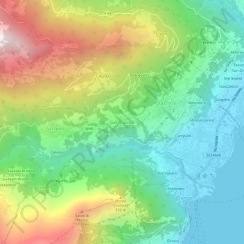 Germasino topographic map, elevation, terrain